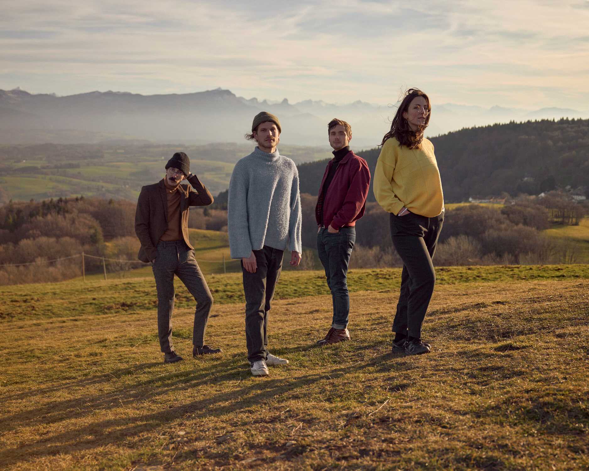 © Florian Luthi – de gauche à droite, Laurent Zito, Julien Dinkel, Julien Henchoz et Louise Meynard