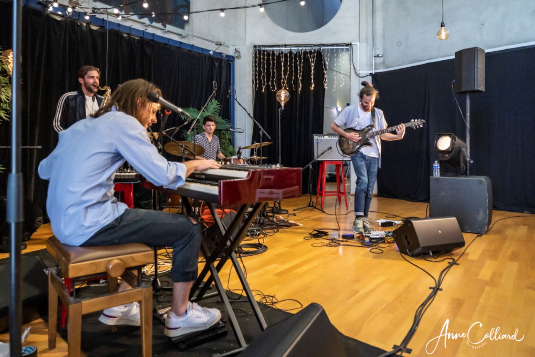 © Anne Colliard – Le groupe TiCora, de gauche à droite : Cédric Schaerer, Arthur Donnot, Hadrien Santos Da Silva, Erwan Valazza